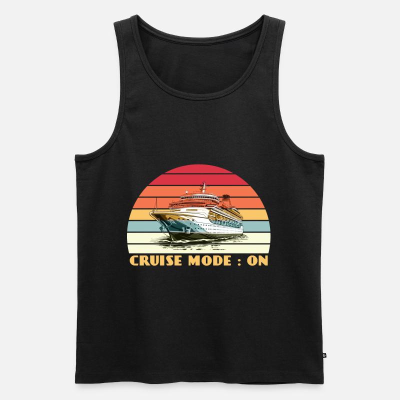 On-Tour-Modus | Sommer-Reiseabenteuer - Männer Premium Bio Tank Top - Schwarz