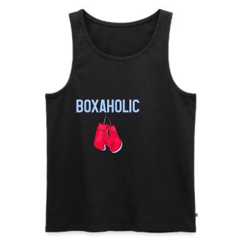 Boxaholic 4 - Men's Premium Organic Tank Top - black - Front - AI Model Male 178 light (178cm)