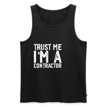 Trust Me I'm A Contractor 3 - Männer Premium Bio Tank Top - Schwarz - Vorne - Michal (187cm)