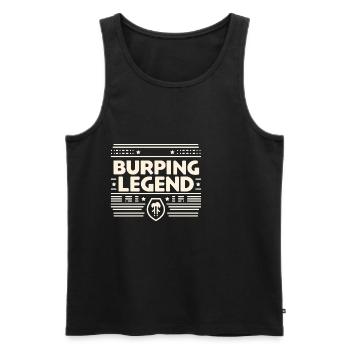 Burping Legend 15 - Men's Premium Organic Tank Top - black - Front - AI Model Male 178 light (178cm)