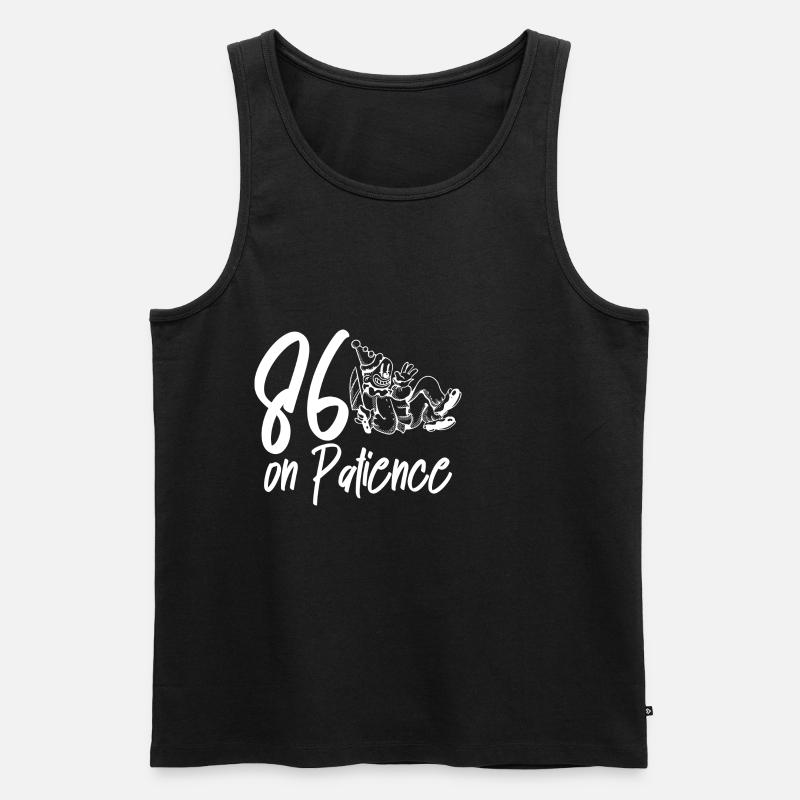 86 On Patience 2 - Männer Premium Bio Tank Top - Schwarz