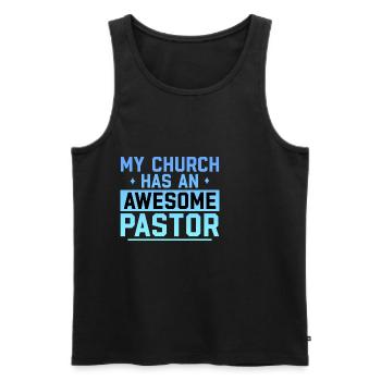 Mon église a un pasteur génial 4 - Débardeur bio Premium Homme - noir - Devant - Michal (187cm)