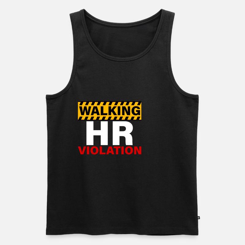 Walking Hr Violation 4 - Männer Premium Bio Tank Top - Schwarz