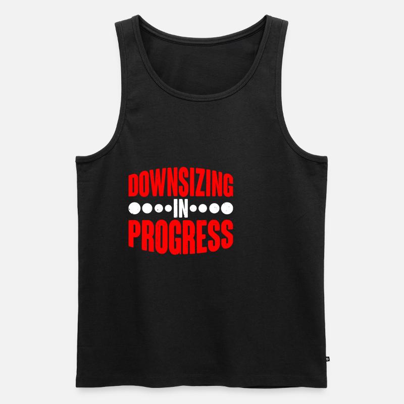 Downsizing In Progress 19 - Men's Premium Organic Tank Top - black