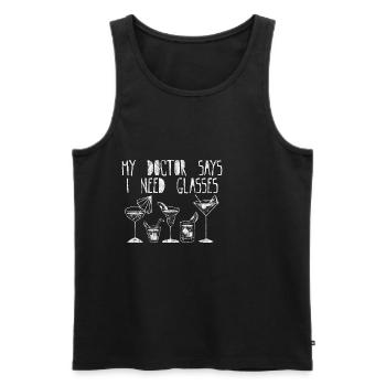 My Doctor Says I Need Glasses 3 - Men's Premium Organic Tank Top - black - Front - Michal (187cm)