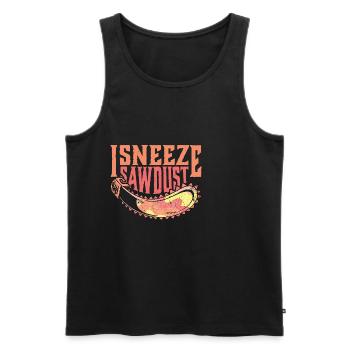 I Sneeze Sawdust - Männer Premium Bio Tank Top - Schwarz - Vorne - AI Model Male 178 light (178cm)
