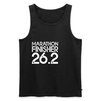 Finisher du marathon 26.2 3 - Débardeur bio Premium Homme - noir - Devant - AI Model Male 178 light (178cm)