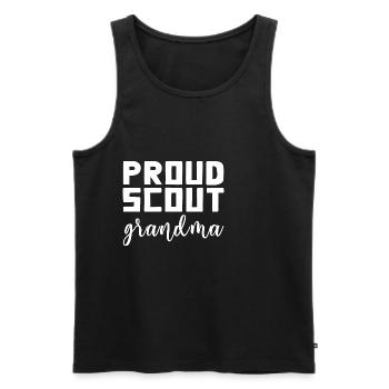 Proud Scout Grandma - Men's Premium Organic Tank Top - black - Front - AI Model Male 178 light (178cm)