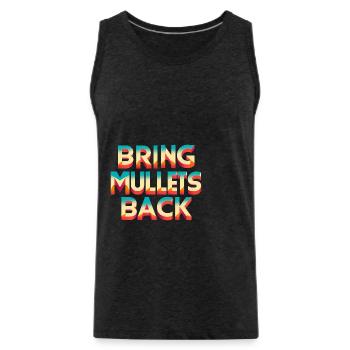 Bring Mullets Back 7 - Männer Premium Bio Tank Top - Anthrazit - Vorne - Alexander (188cm)