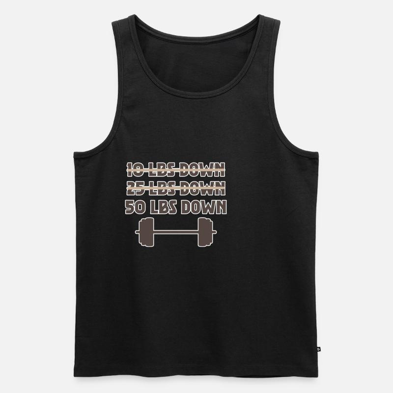 50 Lbs Down 2 - Men's Premium Organic Tank Top - black