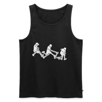 Scooter Tretroller - Männer Premium Bio Tank Top - Schwarz - Vorne - Michal (187cm)