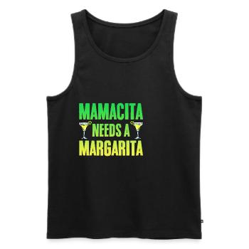 Mamacita Needs A Margarita 2 - Men's Premium Organic Tank Top - black - Front - AI Model Male 178 light (178cm)