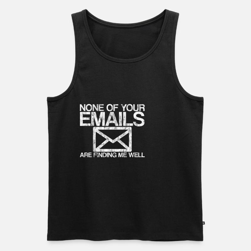 Aucun de vos e-mails ne me trouve bien 3 - Débardeur bio Premium Homme - noir