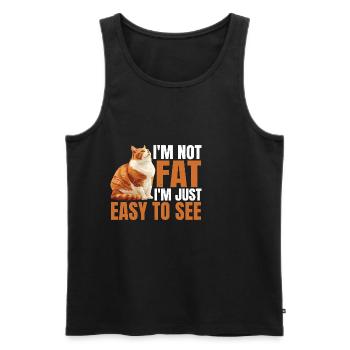 I'm Not Fat, I'm Just Easy To See 42 - Men's Premium Organic Tank Top - black - Front - Michal (187cm)