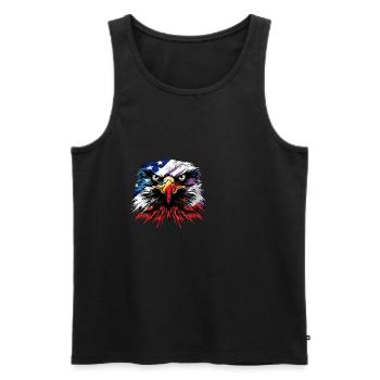 American Flag Freedom Eagle USA Pride - Männer Premium Bio Tank Top - Schwarz - Vorne - Michal (187cm)