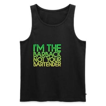 I'm The Barback Not Your Bartender 4 - Men's Premium Organic Tank Top - black - Front - Michal (187cm)