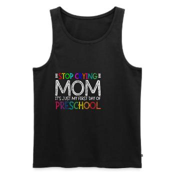 Arrête de pleurer maman, juste mon premier jour de maternelle 3 - Débardeur bio Premium Homme - noir - Devant - Michal (187cm)