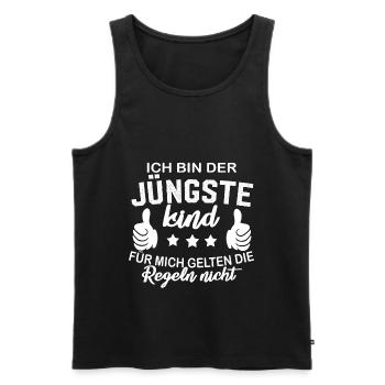 Ich bin das jüngste Kind keine Regeln Shirt - Männer Premium Bio Tank Top - Schwarz - Vorne - Michal (187cm)