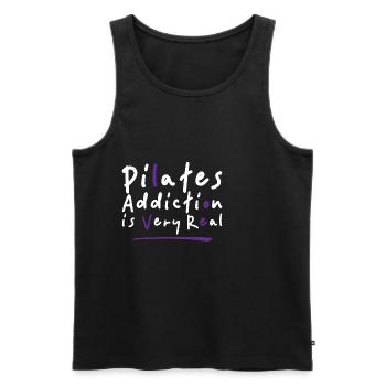 PiLates AddictiOn Is Very REal 4 - Männer Premium Bio Tank Top - Schwarz - Vorne - Michal (187cm)