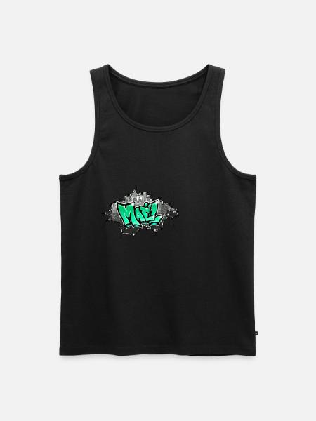 Mael Graffiti Name - Men's Premium Organic Tank Top - black