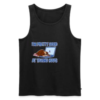 I'm Pretty Good At Taking Naps 2 - Men's Premium Organic Tank Top - black - Front - AI Model Male 178 light (178cm)