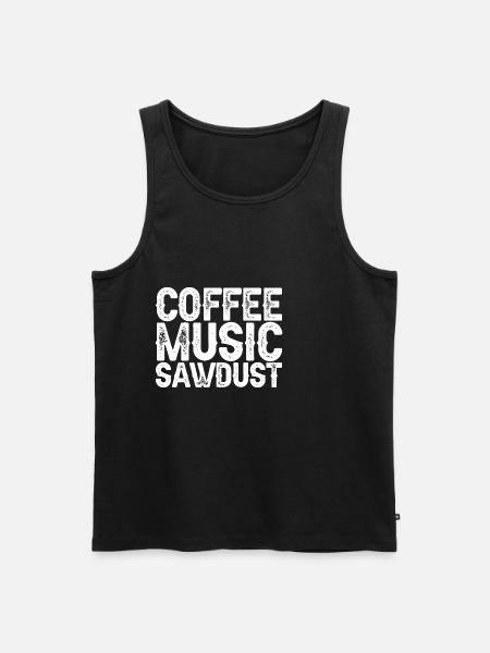 Coffee Music Sawdust 3 - Men's Premium Organic Tank Top - black