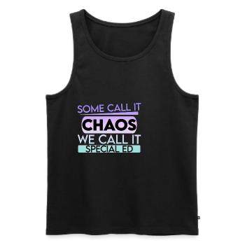 Certains l’appellent le chaos, nous l’appelons Special Ed 2 - Débardeur bio Premium Homme - noir - Devant - Michal (187cm)