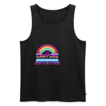 I Eat Crayons 6 - Männer Premium Bio Tank Top - Schwarz - Vorne - AI Model Male 178 light (178cm)