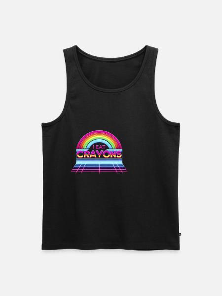 I Eat Crayons 6 - Men's Premium Organic Tank Top - black