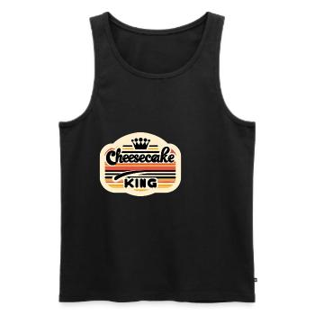 Cheesecake King 7 - Débardeur bio Premium Homme - noir - Devant - Michal (187cm)