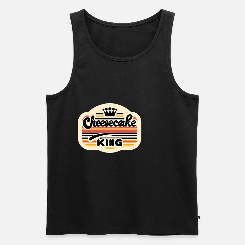 Cheesecake King 7 - Männer Premium Bio Tank Top - Schwarz