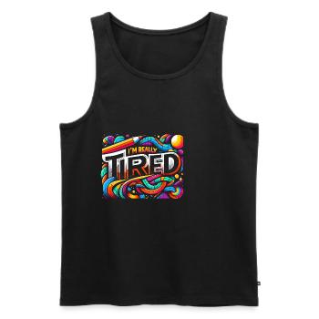 I'm Really Tired 7 - Männer Premium Bio Tank Top - Schwarz - Vorne - Michal (187cm)
