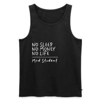 No Sleep No Money No Life Med Student 3 - Männer Premium Bio Tank Top - Schwarz - Vorne - Michal (187cm)