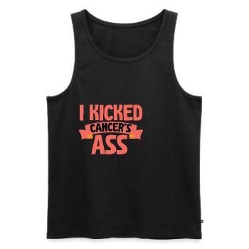 I Kicked Cancer's Ass 2 - Men's Premium Organic Tank Top - black - Front - AI Model Male 178 light (178cm)