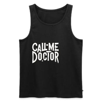 Call Me Doctor 27 - Men's Premium Organic Tank Top - black - Front - Michal (187cm)