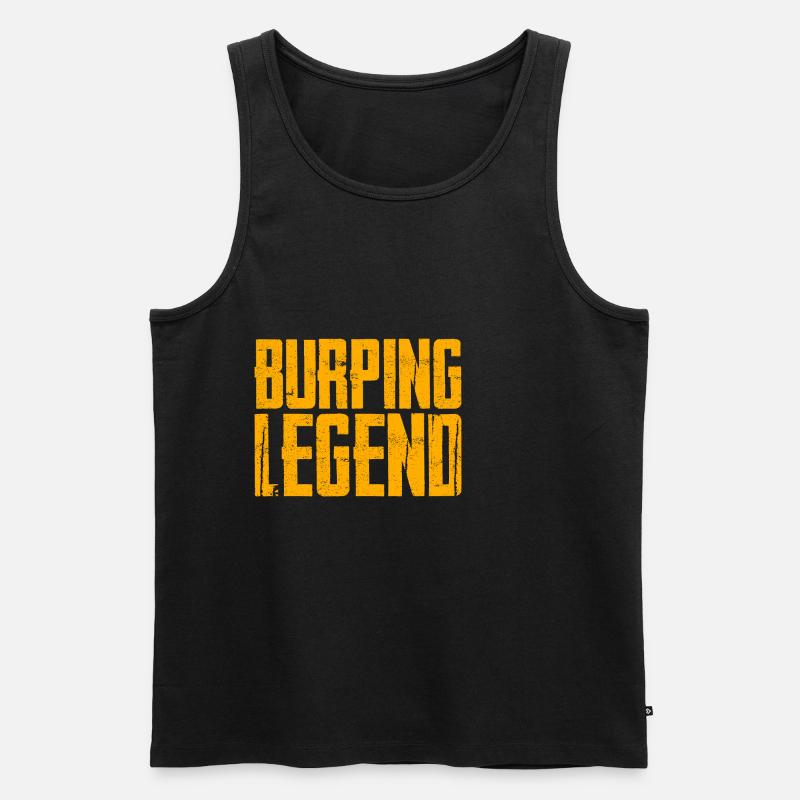 Burping Legend - Männer Premium Bio Tank Top - Schwarz