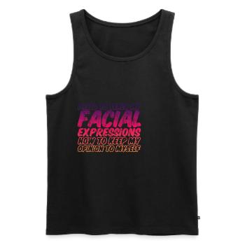 How To Keep My Opinion To Myself 3 - Men's Premium Organic Tank Top - black - Front - AI Model Male 178 light (178cm)