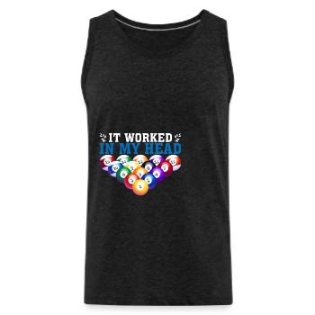 It Worked In My Head 3 - Men's Premium Organic Tank Top - charcoal grey - Front - Alexander (188cm)