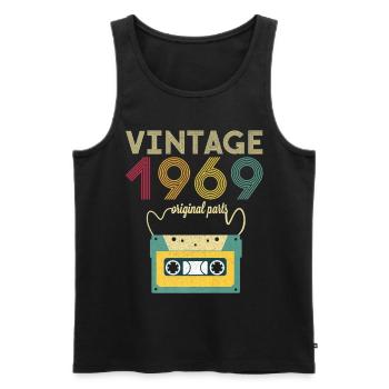 Year of Birth Gift Vintage 1969 Original Shirt - Men's Premium Organic Tank Top - black - Front - Michal (187cm)