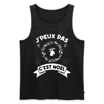 j'peux pas c'est noel noël Noël - Débardeur bio Premium Homme - noir - Devant - Michal (187cm)