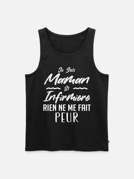 Je suis maman et infirmière - Débardeur bio Premium Homme - noir