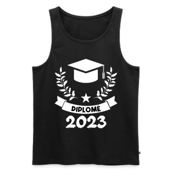 Diplômée 2023 - Débardeur bio Premium Homme - noir - Devant - Michal (187cm)