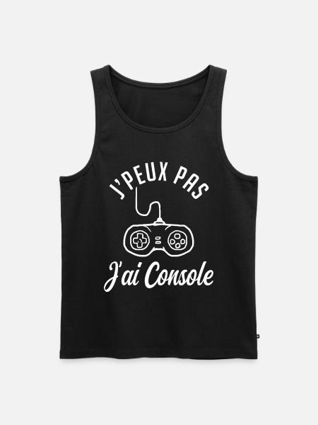 j'peux pas j'ai console - Débardeur bio Premium Homme - noir