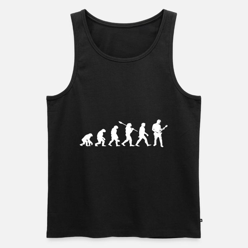 evolution guitariste - Débardeur bio Premium Homme - noir
