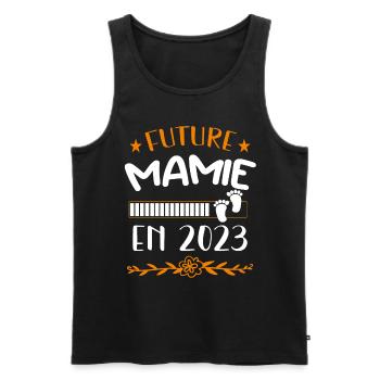 future mamie 2023 - Débardeur bio Premium Homme - noir - Devant - AI Model Male 178 light (178cm)