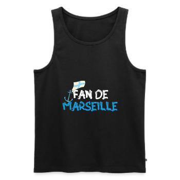 Fan de Marseille - Débardeur bio Premium Homme - noir - Devant - Michal (187cm)