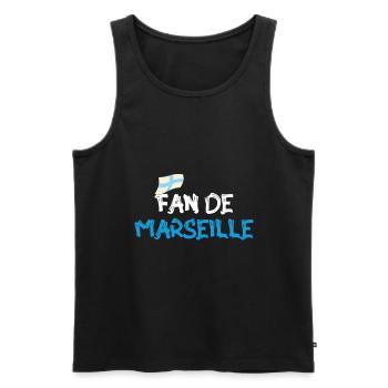 Fan de Marseille - Débardeur bio Premium Homme - noir - Devant - Michal (187cm)