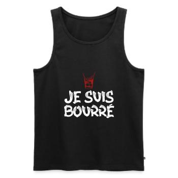 surprise je suis bourré - Débardeur bio Premium Homme - noir - Devant - Michal (187cm)