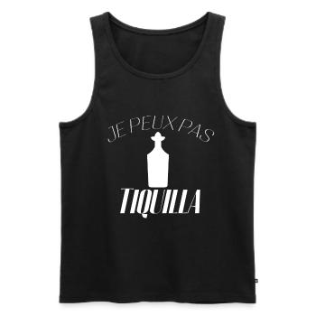 Je peux pas j'ai Tequila - Débardeur bio Premium Homme - noir - Devant - Michal (187cm)