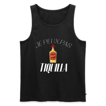 Je peux pas j'ai Tequila - Débardeur bio Premium Homme - noir - Devant - Michal (187cm)